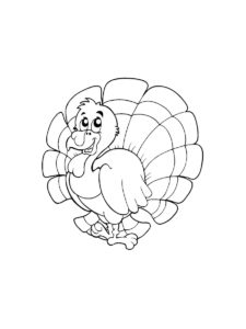 Turkey coloring page