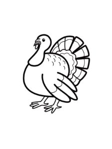 Turkey coloring page