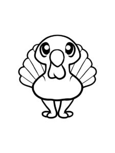 Turkey coloring page