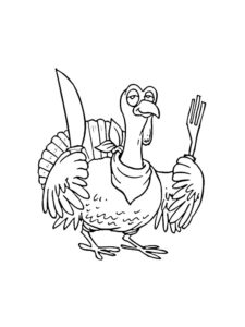 Turkey coloring page