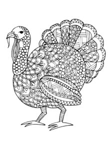 Turkey coloring page