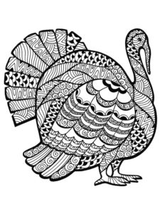 Turkey coloring page