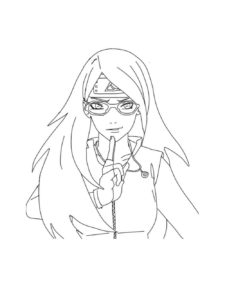 Sarada Uchiha coloring page