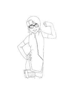 Sarada Uchiha coloring page