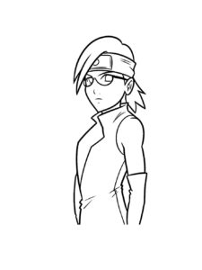 Sarada Uchiha coloring page