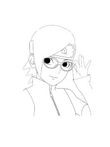 Sarada Uchiha coloring page