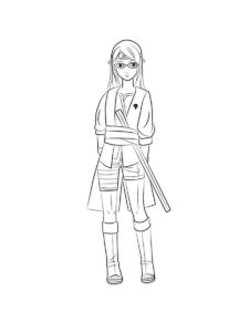 Sarada Uchiha coloring page