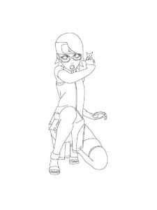 Sarada Uchiha coloring page