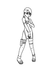 Sarada Uchiha coloring page