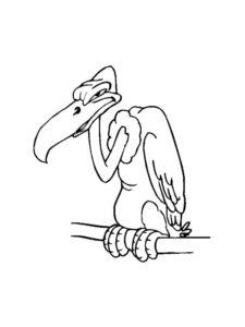 Vulture coloring page