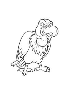 Vulture coloring page