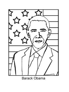 Barack Obama coloring page