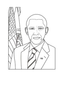 Barack Obama coloring page