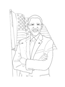 Barack Obama coloring page