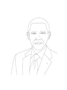 Barack Obama coloring page