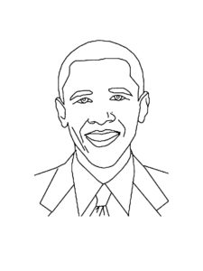 Barack Obama coloring page