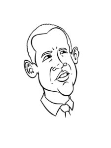 Barack Obama coloring page