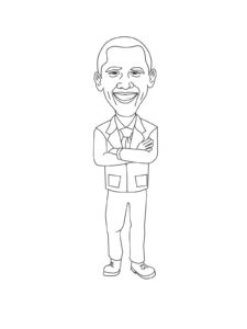 Barack Obama coloring page