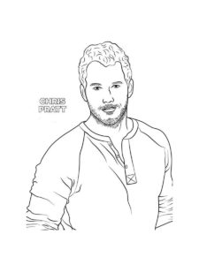 Chris Pratt coloring page