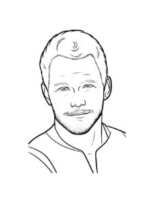 Chris Pratt coloring page