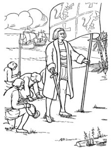 Christopher Columbus coloring page