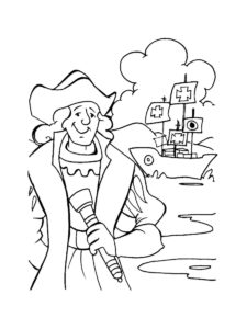 Christopher Columbus coloring page