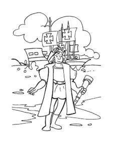 Christopher Columbus coloring page