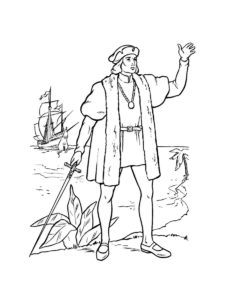 Christopher Columbus coloring page