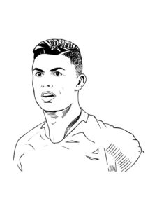 Cristiano Ronaldo coloring page