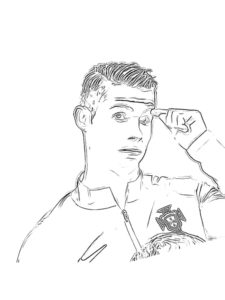 Cristiano Ronaldo coloring page