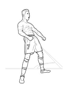 Cristiano Ronaldo coloring page