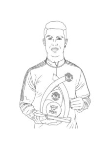 Cristiano Ronaldo player of the month coloring page