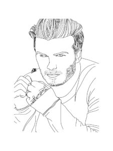 David Beckham coloring pages