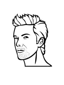 David Beckham coloring pages