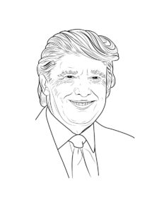 Donald Trump coloring page