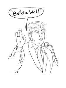 Donald Trump coloring page