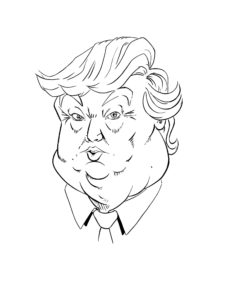 Donald Trump coloring page