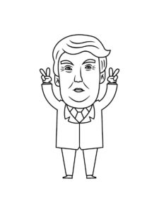 Donald Trump coloring page