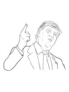 Donald Trump coloring page