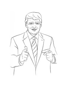 Donald Trump coloring page