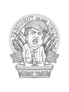 Donald Trump coloring page