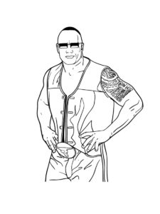 Dwayne Johnson coloring page