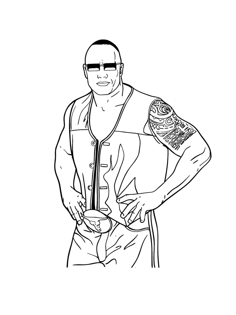 Dwayne Johnson coloring page