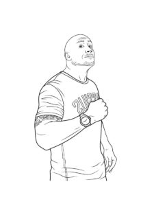 Dwayne Johnson coloring page