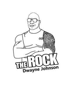 Dwayne Johnson coloring page