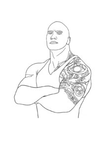 Dwayne Johnson coloring page