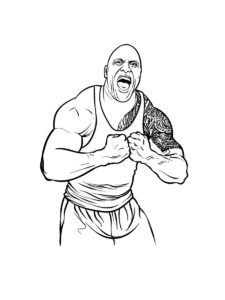 Dwayne Johnson coloring page