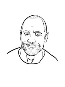 Dwayne Johnson coloring page