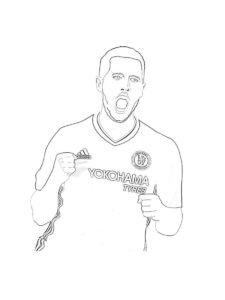 Eden Hazard coloring page