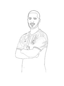 Eden Hazard coloring page